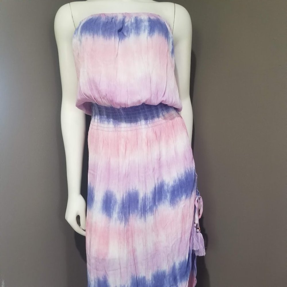 Becca Free Bird Tie-Dyed Dress Swim Coverup- Orchid Size Small - Picture 2 of 11